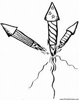 Fireworks Coloring Pages Clipart Firework Printable Colouring Rocket Library Popular sketch template
