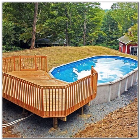 incredible   ground pool decks  pools design