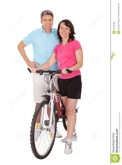 Mature Active Couple Doing Sports Stock Image Image