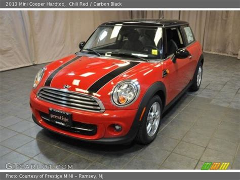 chili red  mini cooper hardtop carbon black interior gtcarlotcom vehicle archive