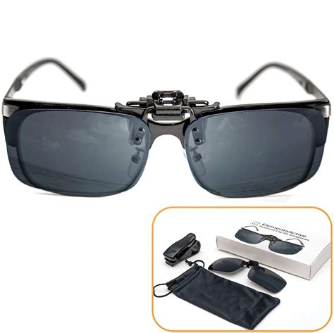 elementsactive polarized clip on driving sunglasses with