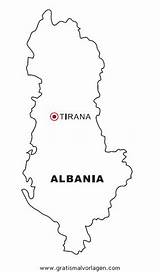 Albania Mapa Colorear Nazioni Albanien Ausmalen Landkarte Malvorlage Gratismalvorlagen sketch template