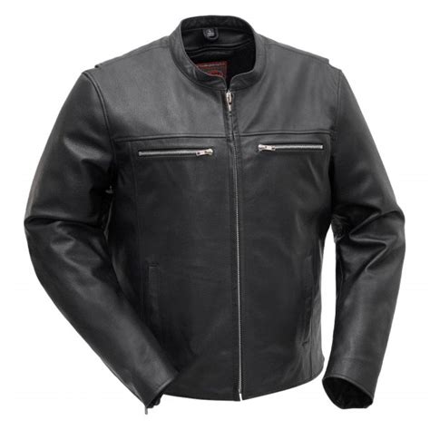 first manufacturing® fim215cslz5x 3x blk rocky men s leather jacket
