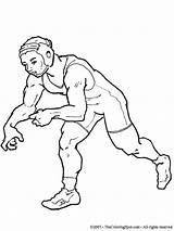 Wrestler Coloring Pages sketch template