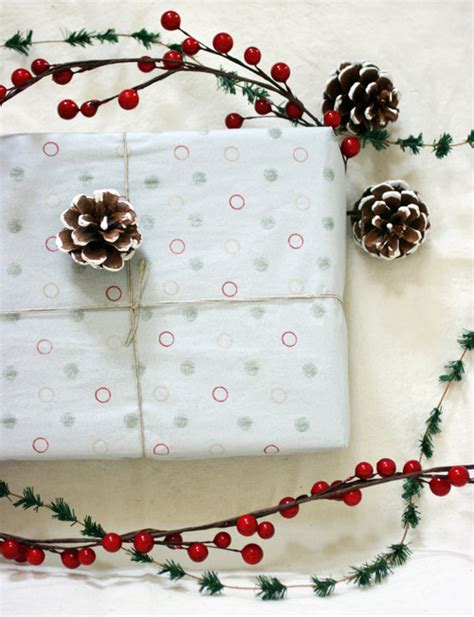 diy stamped wrapping paper for new year ts shelterness