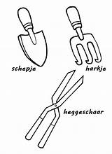 Gereedschap Tuingereedschap Kleurplaat Kleurplaten Schepje Tuinieren Harkje Prent Flevoland Gereedschappen Heggeschaar Kleuren Flevokids Uitprinten Downloaden sketch template