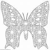 Butterfly Coloring Pages Intricate Detailed Getcolorings Butterfl sketch template