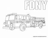 Firetruck Camion Pompier Transportation Printable Coloriages sketch template