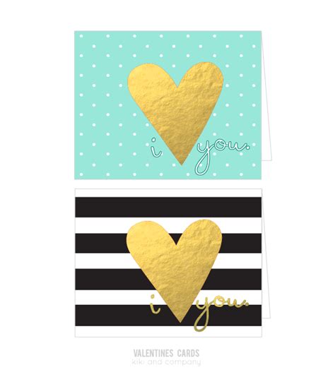 printable gold foiled  love  cards  printable kiki