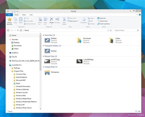 windows  file explorer adds home  frequent folders features