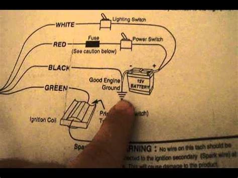 autometer jr  briggs engine tachometer wiring instructions auto meter youtube