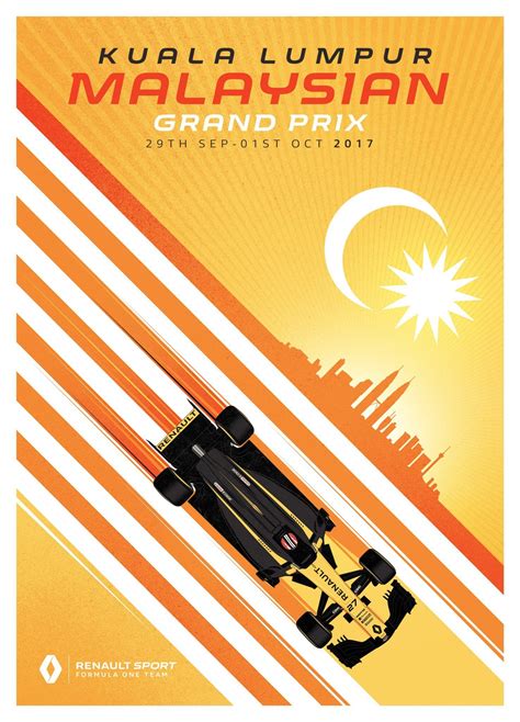 renault  malaysia gp poster formula