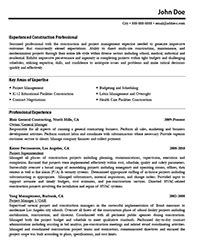 sample construction resume resume express