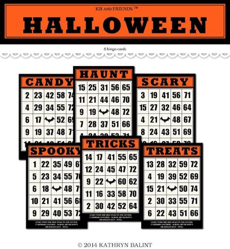 printable halloween bingo cards  crafts digital ephemera etsy canada