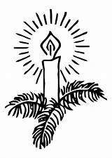Christmas Candle Coloring Pages Large Edupics sketch template