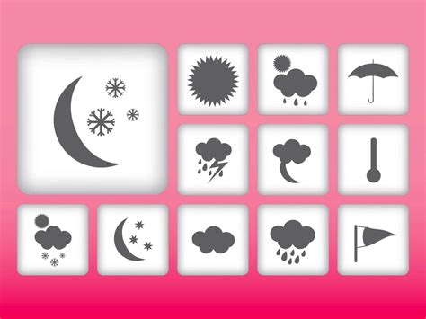 weather symbols vector art graphics freevectorcom