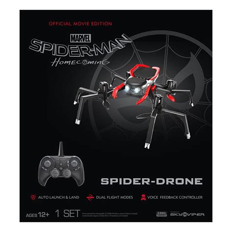 spider drone  official spider man homecoming  edition powered  sky viper walmartcom