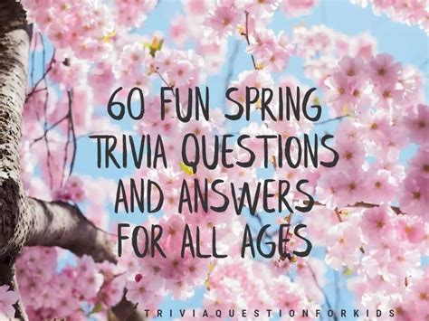 fun spring trivia questions  answers   ages