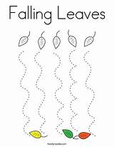 Leaves Preschool Worksheets Falling Coloring Tracing Fall Leaf Activities Choose Board Autumn Printables sketch template