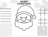Christmas Printable Placemats Coloring Placemat Activity Printablee sketch template