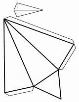 Geometricas Triangular Figuras Pirámide sketch template