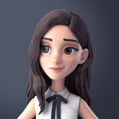 confira este projeto do behance character design girl 3d character