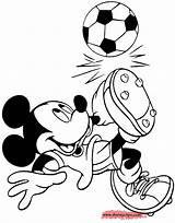 Mickey Coloring Mouse Soccer Pages Playing sketch template