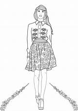 Coloring Pages Fashion Creative Adults Show Albanysinsanity sketch template