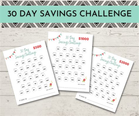 day savings challenge printable worksheet insane freedom