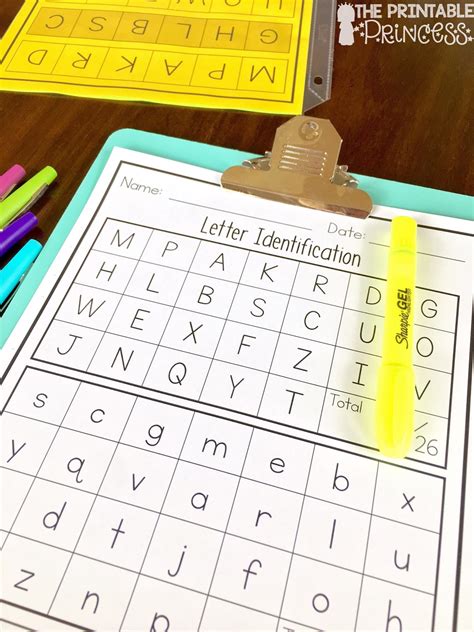 printable princess letter recognition  alphabet activities