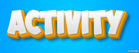 activity text effect  logo design word