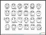 Emotions Pages Faces Emotion Sheets Counseling Worksheets Coloringhome Language Smiley sketch template