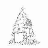 Coloring Tree Girl Freeprintablecoloringpages sketch template