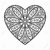 Mandala Heart Coloring Pages Categories Printable sketch template