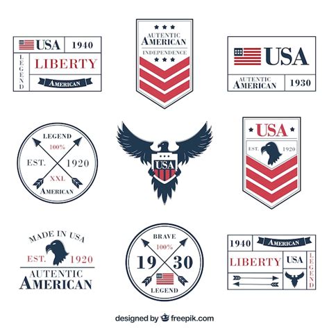 vector collection  american labels