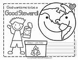 Coloring Pages Earth Stewardship Bible God Colouring Kids Activities Creation Sunday School Care Printables Christianpreschoolprintables sketch template