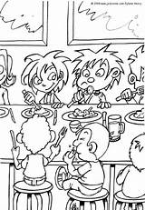 Dining Hall Coloring Printable sketch template