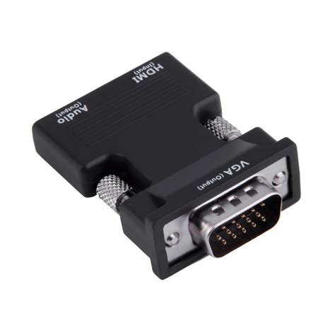 hdmi female to vga male converter audio adapter support 1080p signal