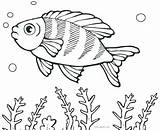 Fish Coloring Pages Cartoon Fishing Saltwater Puffer Real Boy Color Small School Printable Getcolorings Template Lure Shape Colorin Print Colorings sketch template