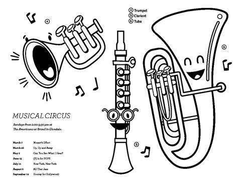 jazz instruments coloring page  printable coloring pages