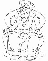 King Throne Coloring Pages His Shiny sketch template