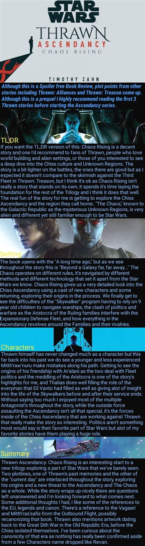 haos timothy zahn although this is a spoiler free book