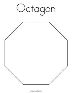octagon coloring page twisty noodle  images coloring pages