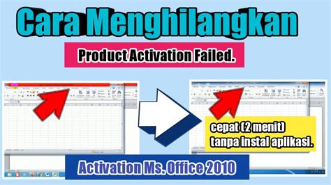 menghilangkan product activation failed  microsoft office