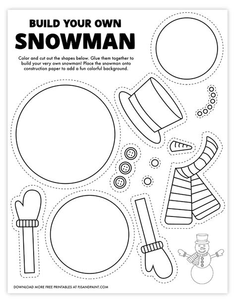 build  snowman  printable