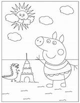 Pig Peppa Coloring Verbnow sketch template