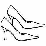High Coloring Heel Heels Shoe Pages Template Shoes Fashion Google Search Zapatos Clipart Patterns Clip Outline Sketch Applique Au sketch template