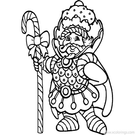 candyland coloring pages king kandy xcoloringscom