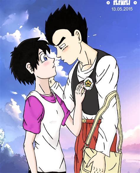 gohan and videl before the first kiss remake by eleneli on deviantart