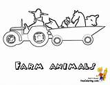 Coloring Tractor Pages Pull Animal Kids Farmer Template Templates Crayons sketch template